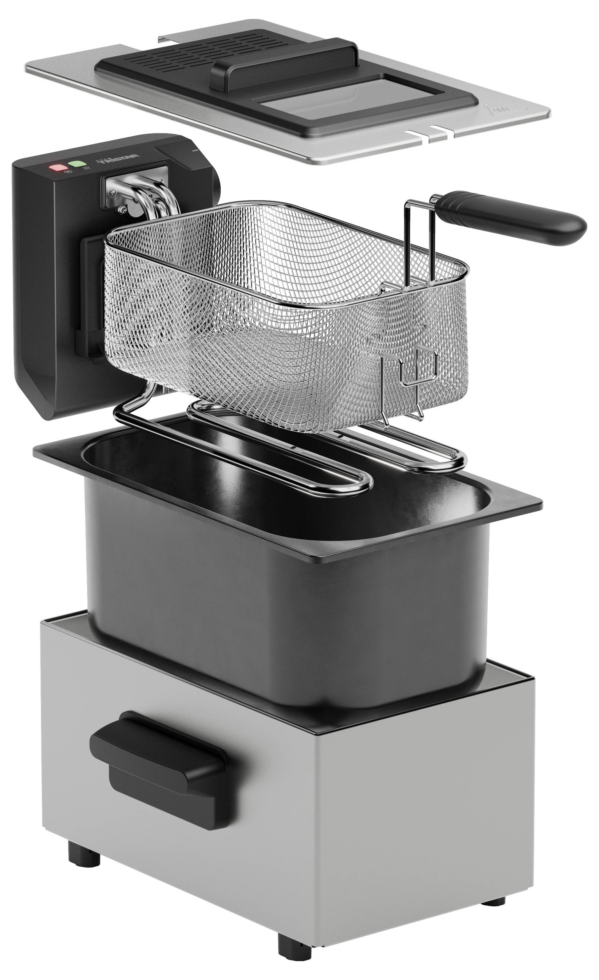 Фритюрниця Tristar 3 л 2000 Вт срібляста, чорна