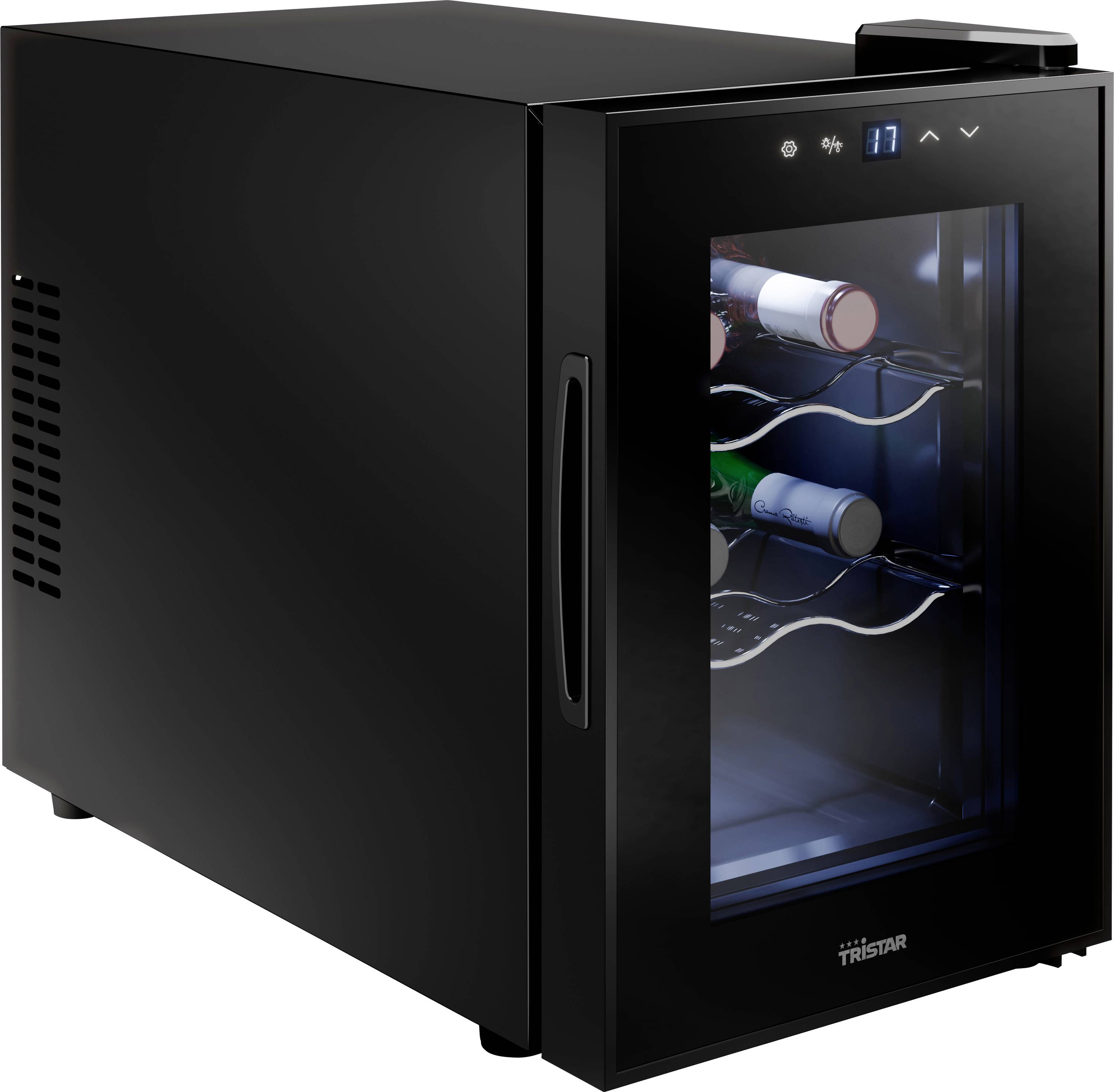 Охолоджувач для пляшок Tristar EEK: E (A - G) 17 л Окремостоячий Чорний