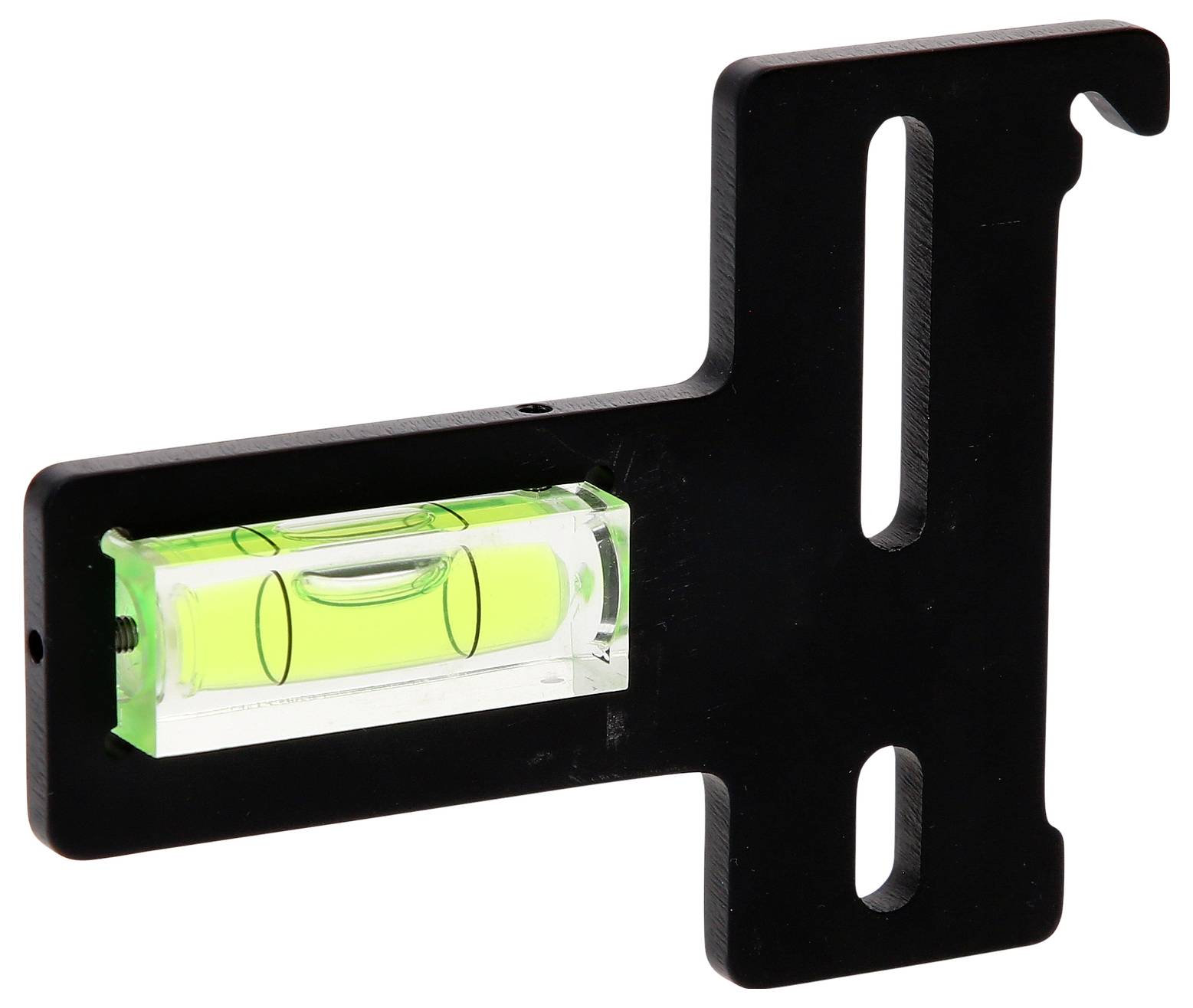 Poziomica z czarną ramką, wskazująca precyzyjne ustawienie.