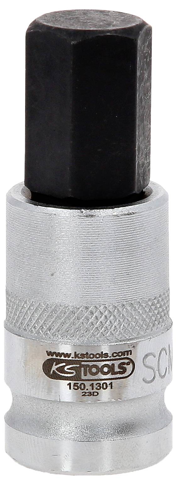 Sześciokątny klucz nasadowy firmy KS Tools z antypoślizgową powierzchnią, odpowiedni do ciężkich prac.