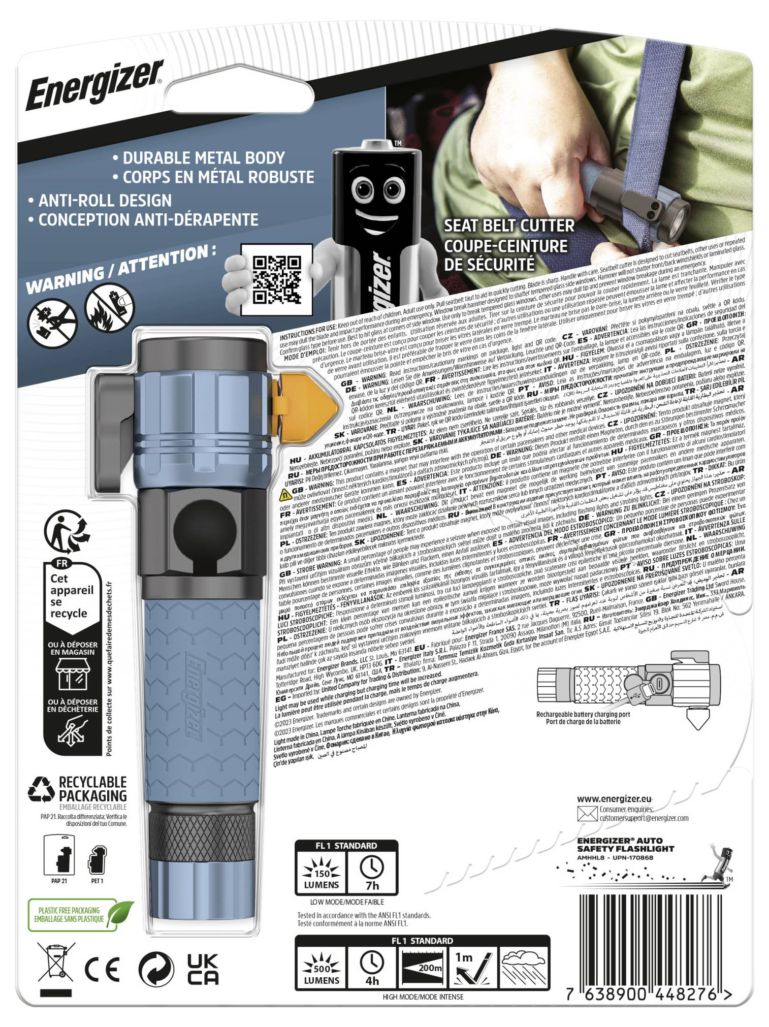Ліхтарик Energizer Auto Metal Light E303957300 500 лм