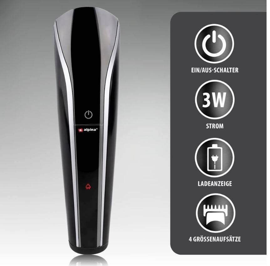 Машинка для стрижки волосся Alpina Switzerland 871125218841, чорна