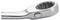Zbliżenie lśniącego klucza oczkowego z rowkowanym wnętrzem, przydatnego do odkręcania lub dokręcania nakrętek.