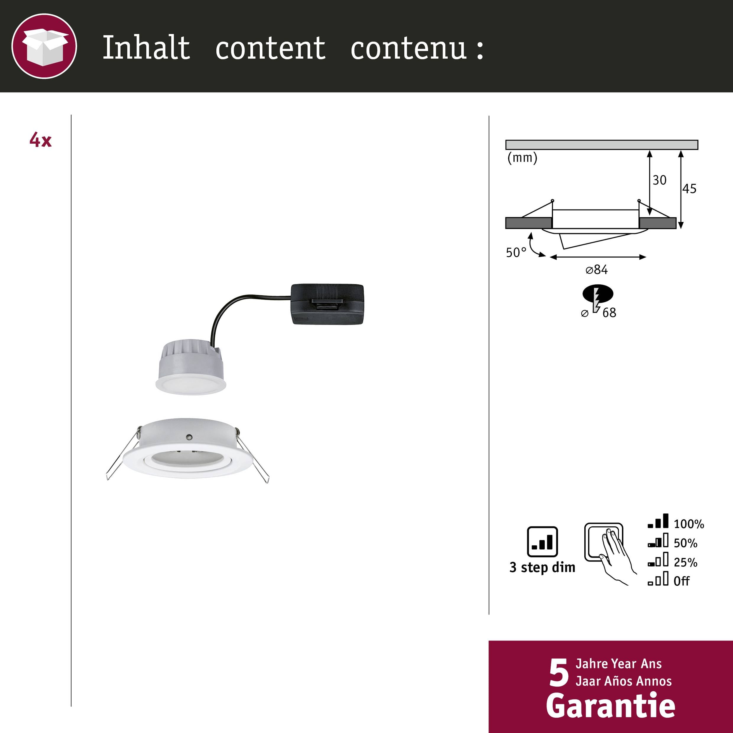 Lampa do zabudowy Paulmann Nova Coin 41307 24 W 470 lm-7