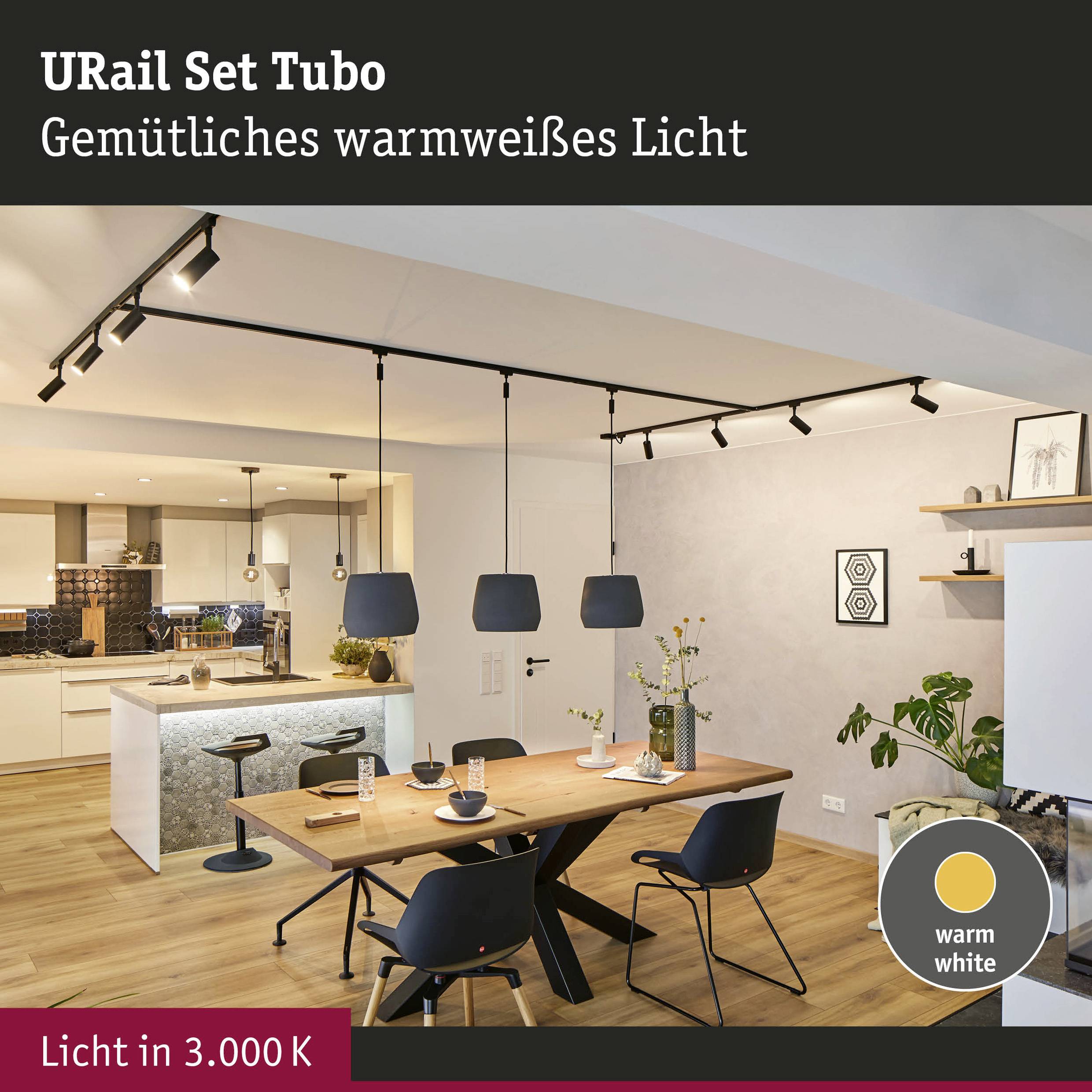 System szynowy, wysokonapięciowy z oświetleniem Paulmann 41304 41304 LED 9 W LED 500 lm czarny (matowy)-10