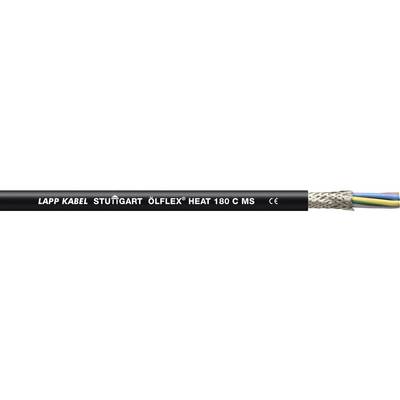Czarny kabel z napisem 'LAPP KABEL STUTTGART ÖLFLEX HEAT 180 C MS'. Poniżej widocznych jest kilka kolorowych przewodów.