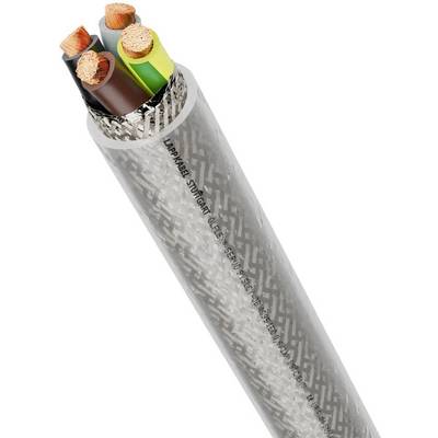 Wielożyłowy, ekranowany kabel z widocznymi przewodami miedzianymi i kolorową izolacją. Kabel posiada ekran wykonany z plecionki metalowej.