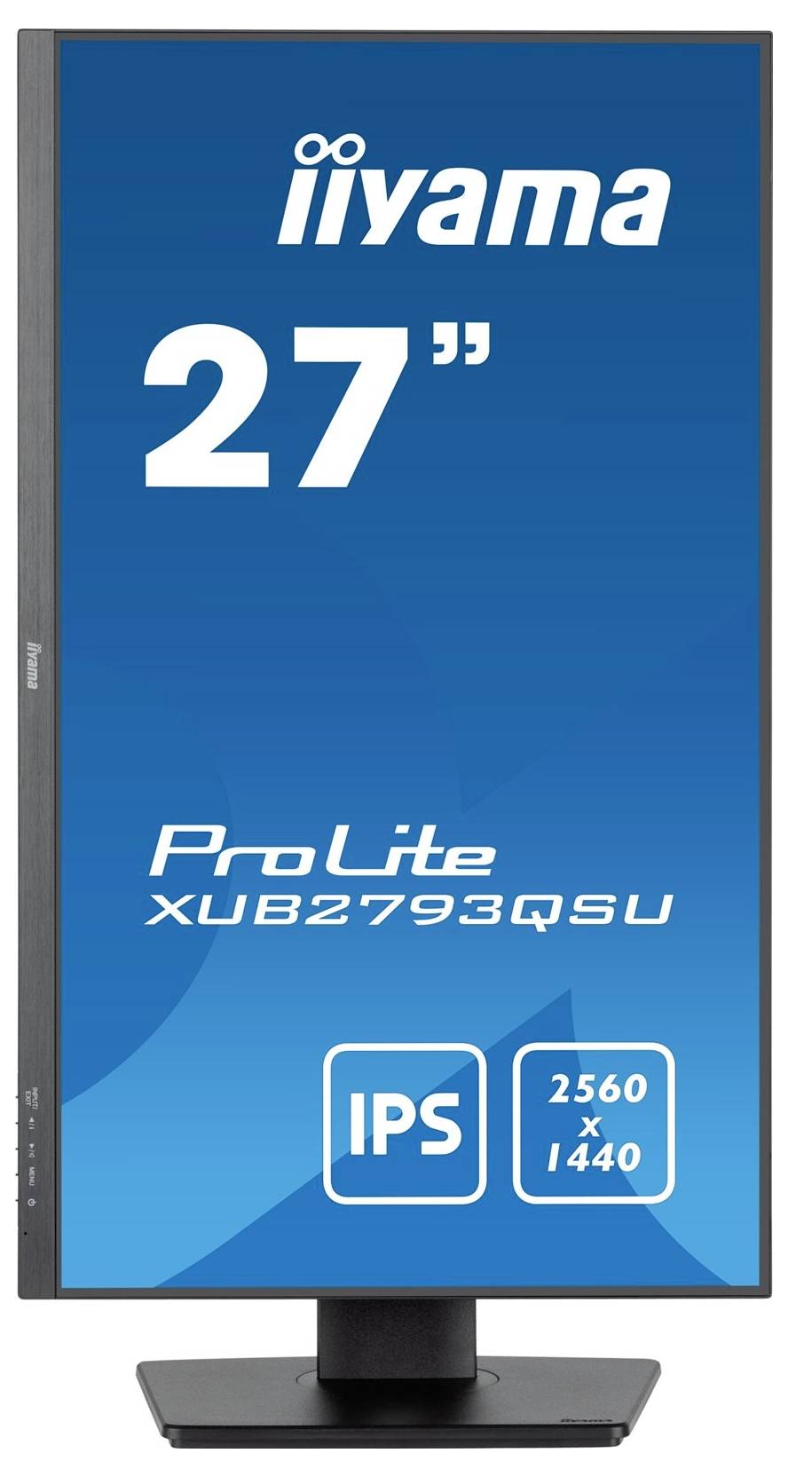 Monitor 27" iiyama ProLite XUB2793QSU w kolorze niebieskim z technologią IPS oraz rozdzielczością 2560 x 1440.