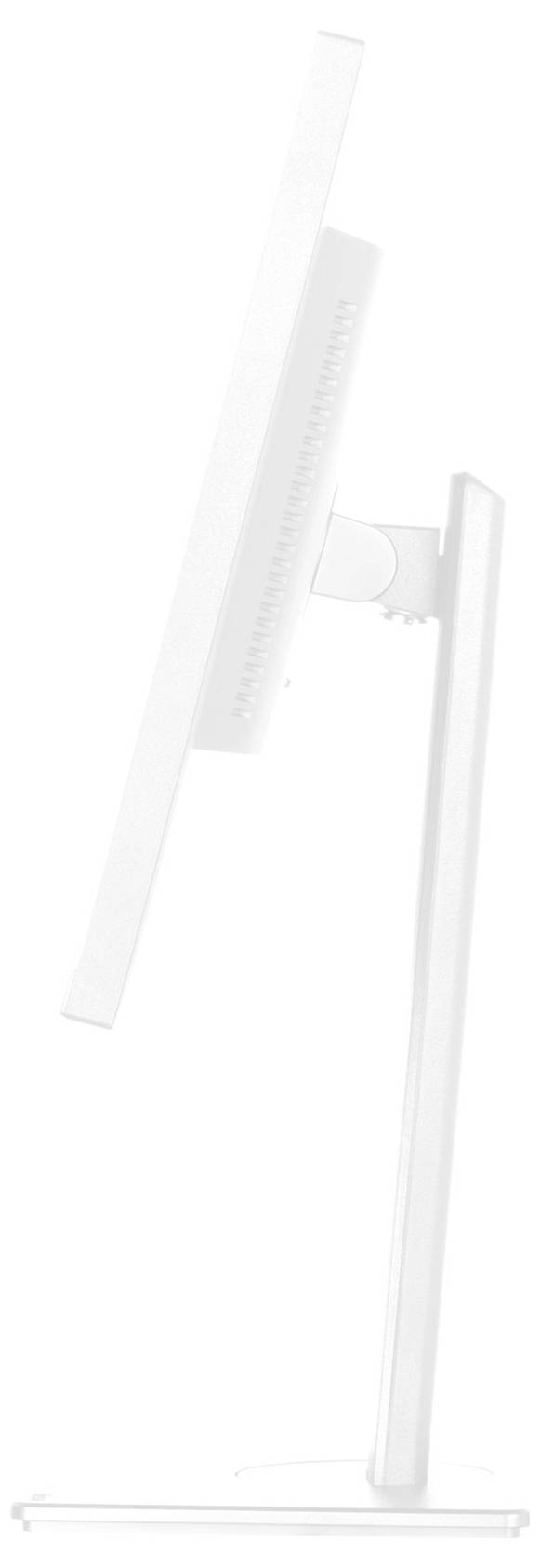 Widok z boku nowoczesnego, smukłego monitora komputerowego na podstawie.