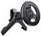Czarny, kompaktowy uchwyt na telefon z okrągłą głowicą magnetyczną i regulowaną podstawą. Idealny do umieszczenia na stole.