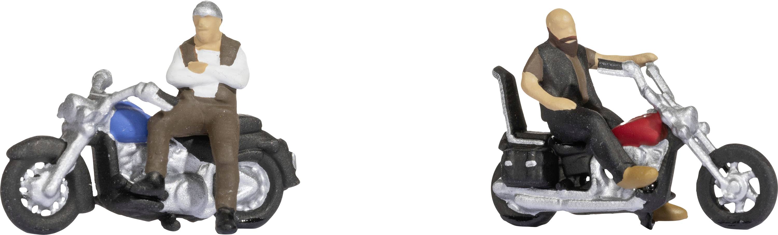 Маятники NOCH H0 на мотоциклах, пофарбовані, сидячі