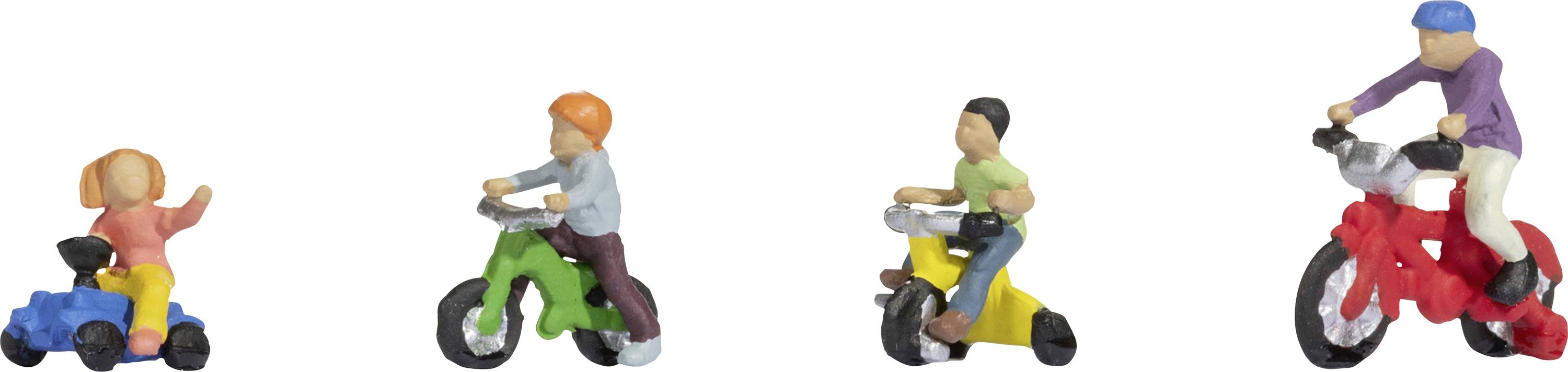 NOCH H0 діти на дитячих велосипедах розфарбовані, сидять