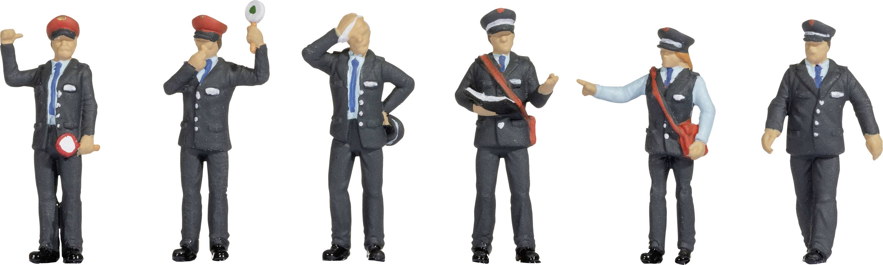 NOCH H0 Розфарбовані швейцарські залізничні чиновники стоять