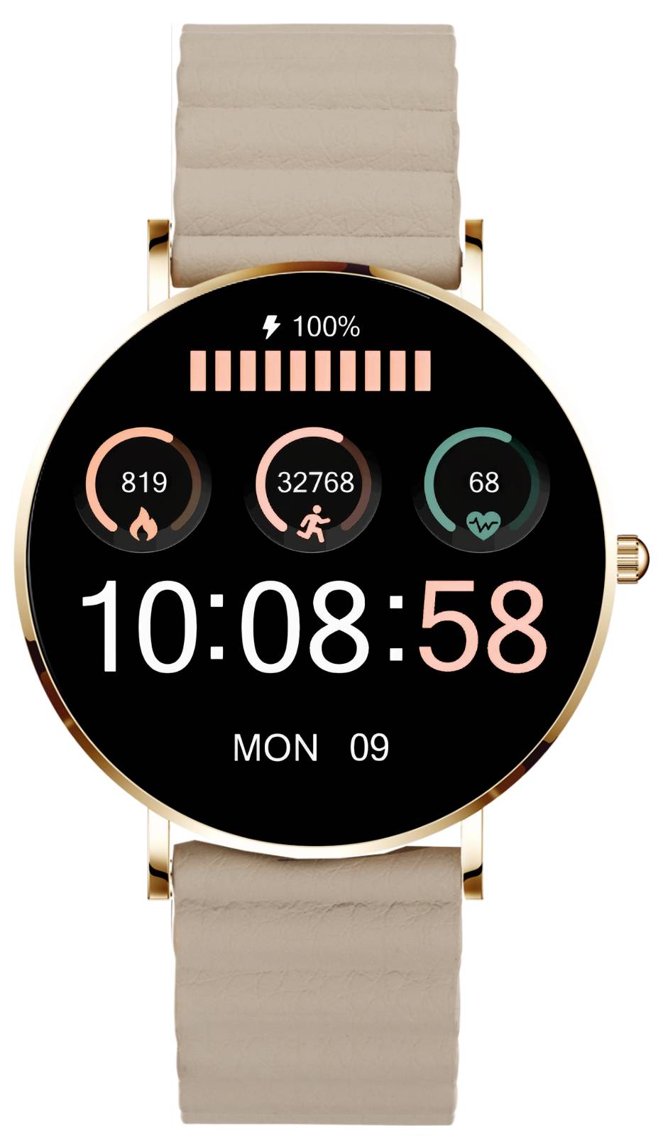 Розумний годинник XCOAST SIONA 2 кремового кольору