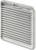 Prostokątna, szara kratka wentylacyjna z poziomymi lamelkami, na której widnieje napis 'finder'. Służy do cyrkulacji powietrza.