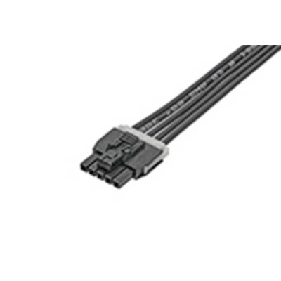 Czarny elektryczny kabel przyłączeniowy z wtykiem, odpowiedni do urządzeń elektronicznych lub sprzętu komputerowego.