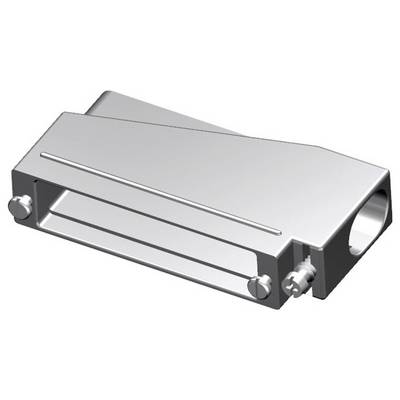 Metalowy element składowy w kształcie prostokątnym z mocowaniami śrubowymi po bokach. Stosowany w budowie maszyn i technice.