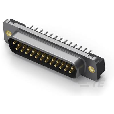 Złącze wtykowe z wieloma złotymi stykami i czarną obwódką, stosowane w połączeniach elektronicznych.