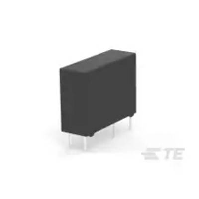 Prostokątny czarny element elektroniczny z czterema metalowymi stykami od spodu, umieszczony na białym tle.
