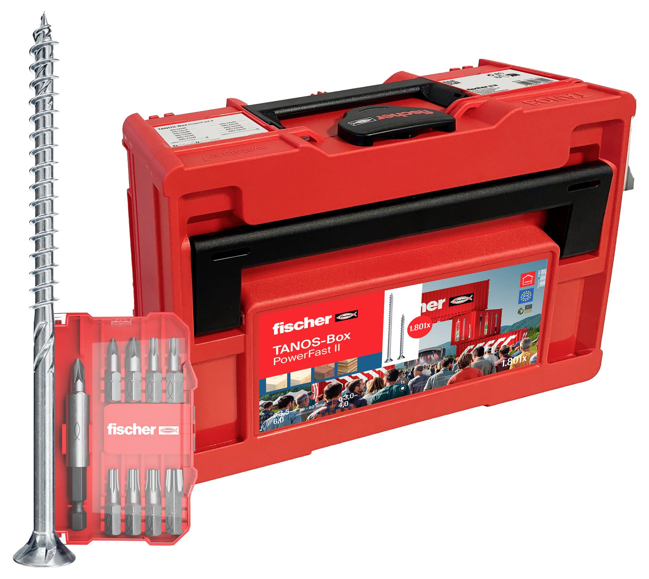 Fischer 574617 Tanos-Box PowerFast II Tanos-Box M173 Гвинт із плоскою головкою 1081 шт.