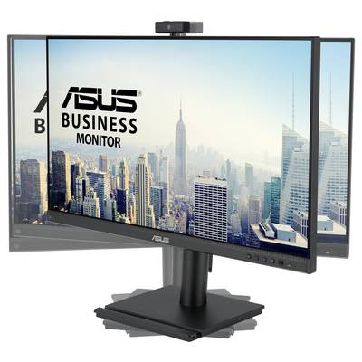Monitor biznesowy ASUS wyświetla panoramę miasta z wieżowcami, w tle widać Empire State Building.