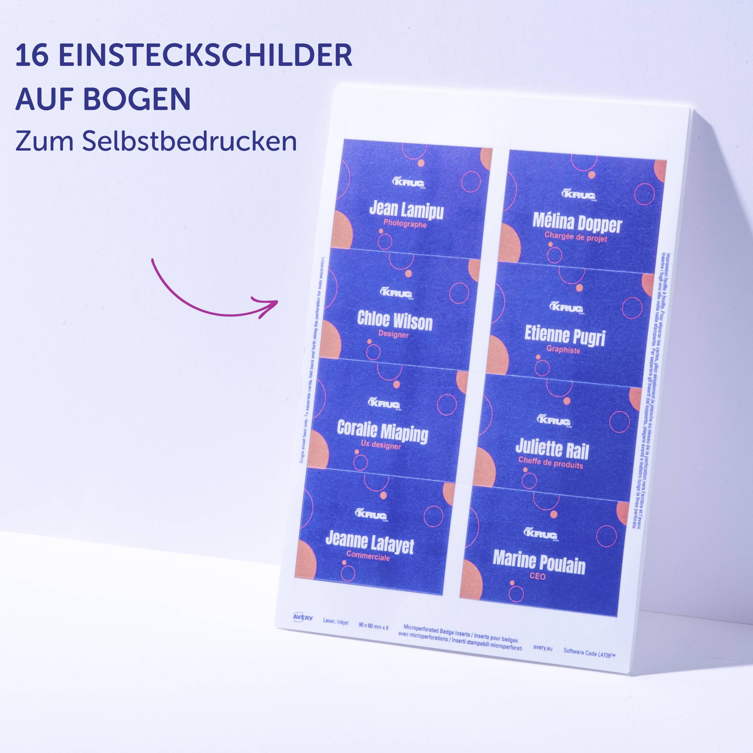 Avery-Zweckform 4825 Płytka opisowa (S x W) 90 mm x 60 mm 10 szt.-10