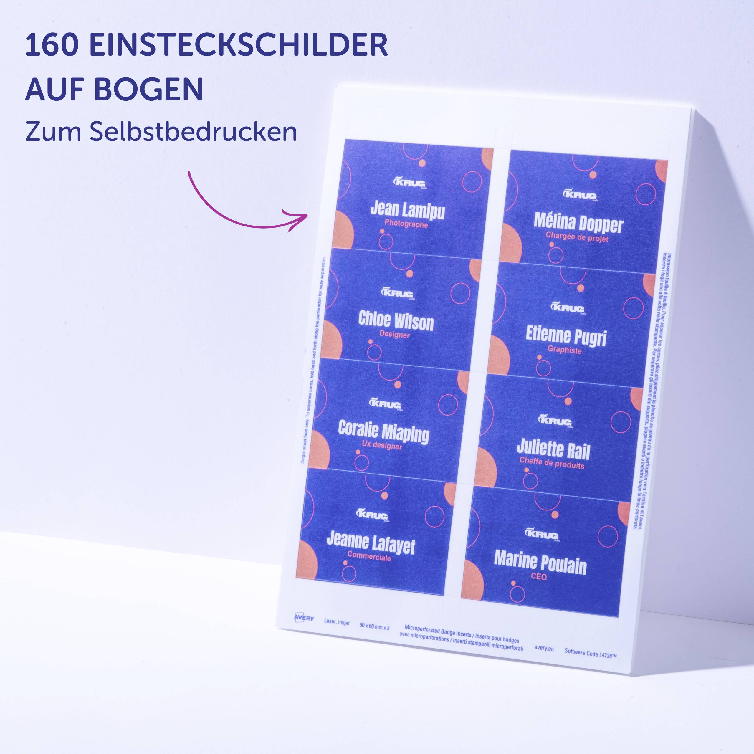 Avery-Zweckform L4728-20 Wkładka etykiety 90 mm x 60 mm biały-6