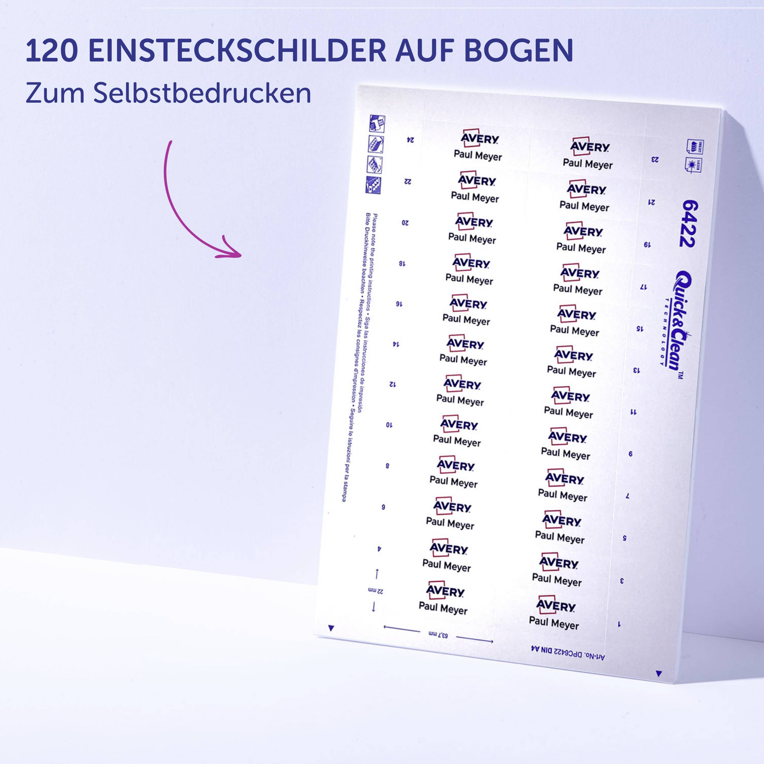 Avery-Zweckform POL20MA66-20DR Płytka opisowa (S x W) 68 mm x 22 mm 20 szt.-10