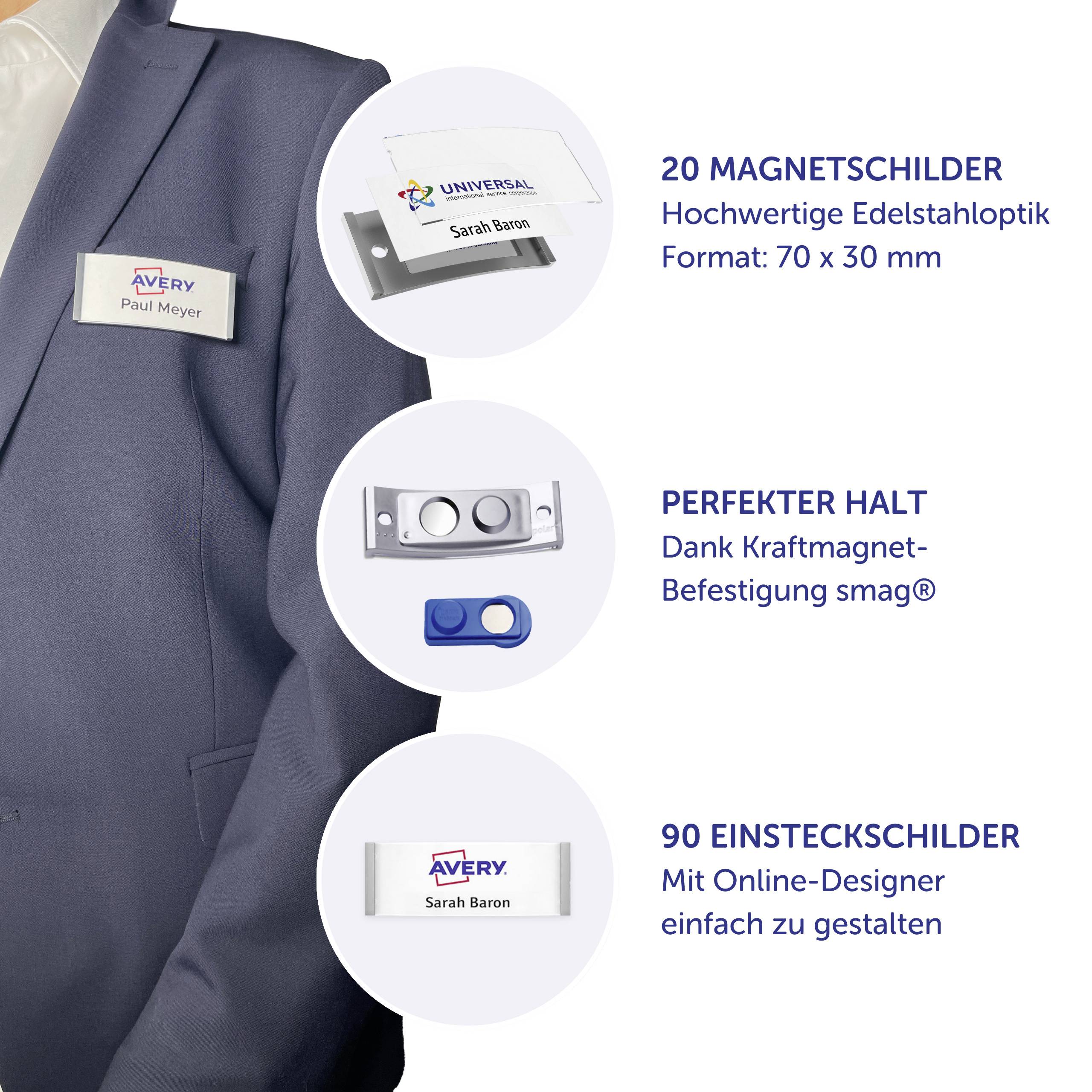 Avery-Zweckform POL30MA66-20DR Płytka opisowa (S x W) 70 mm x 30 mm 20 szt.-6