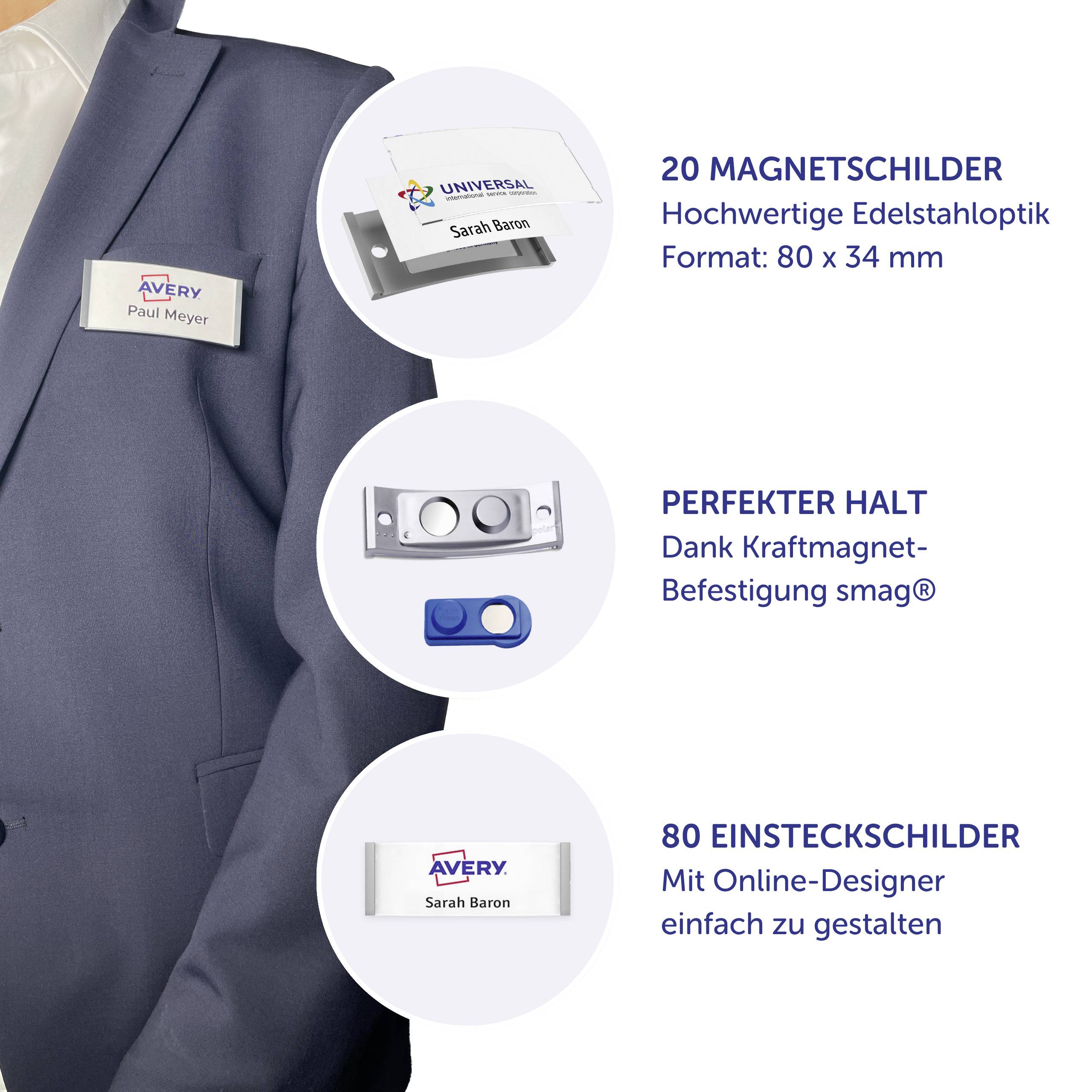 Avery-Zweckform POL35MA66-20DR Płytka opisowa (S x W) 80 mm x 34 mm 20 szt.-6