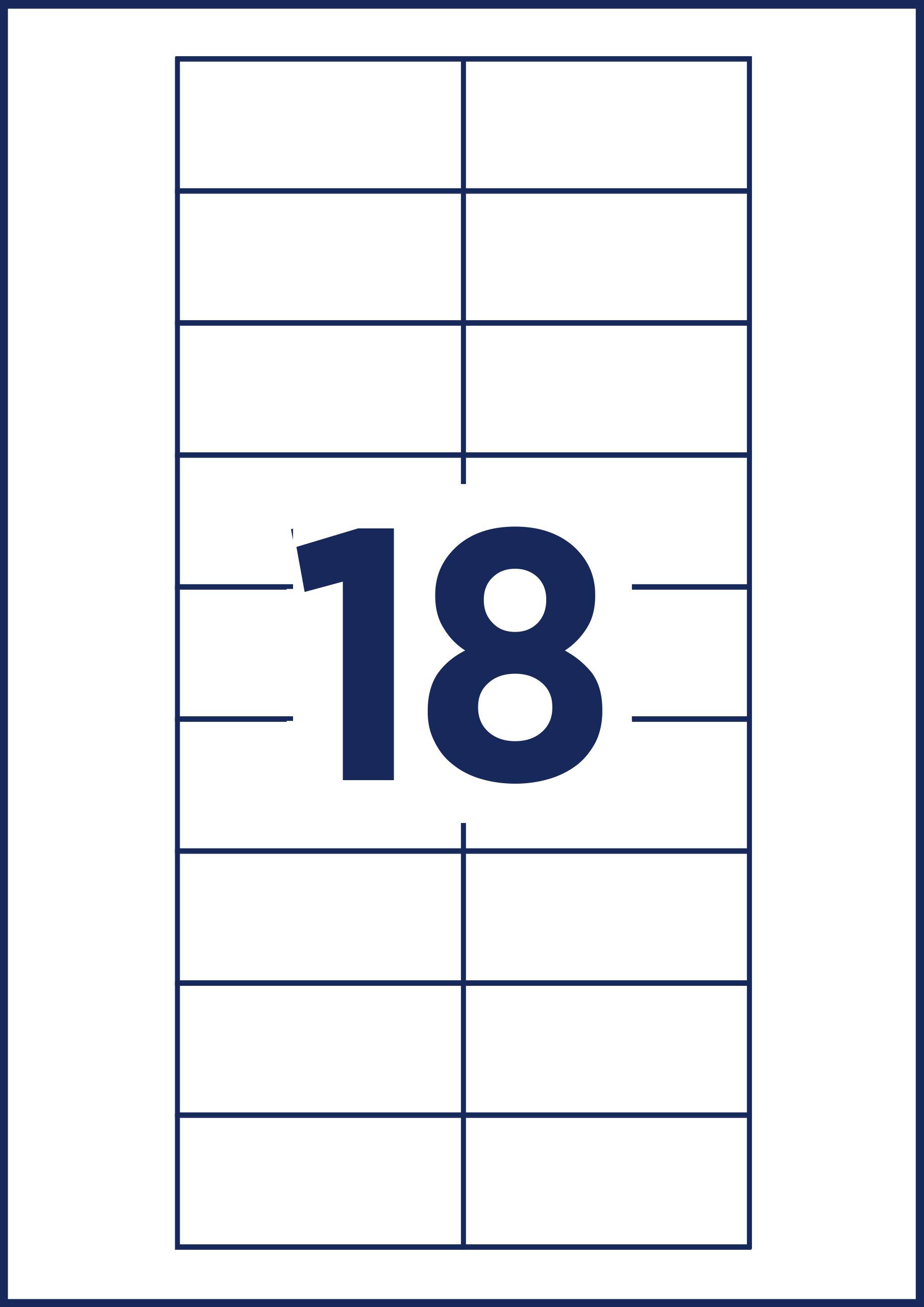 Вкладиш для етикеток Avery-Zweckform DPC6530A-10, білий, 65 мм x 30 мм