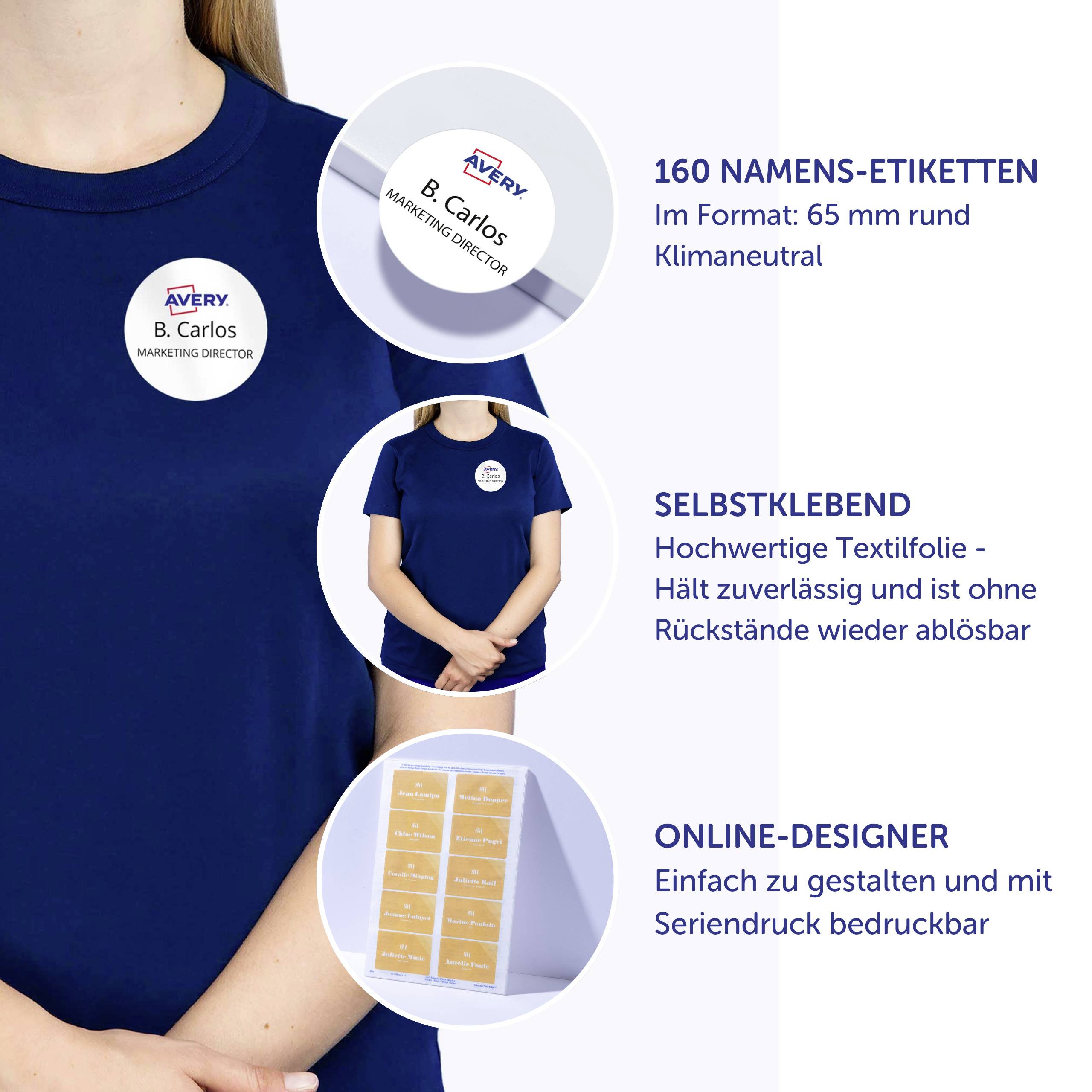 Avery-Zweckform J4881-20 Płytka opisowa Kennzeichnungsetiketten (S x W) 65 mm x 65 mm 160 szt.-7