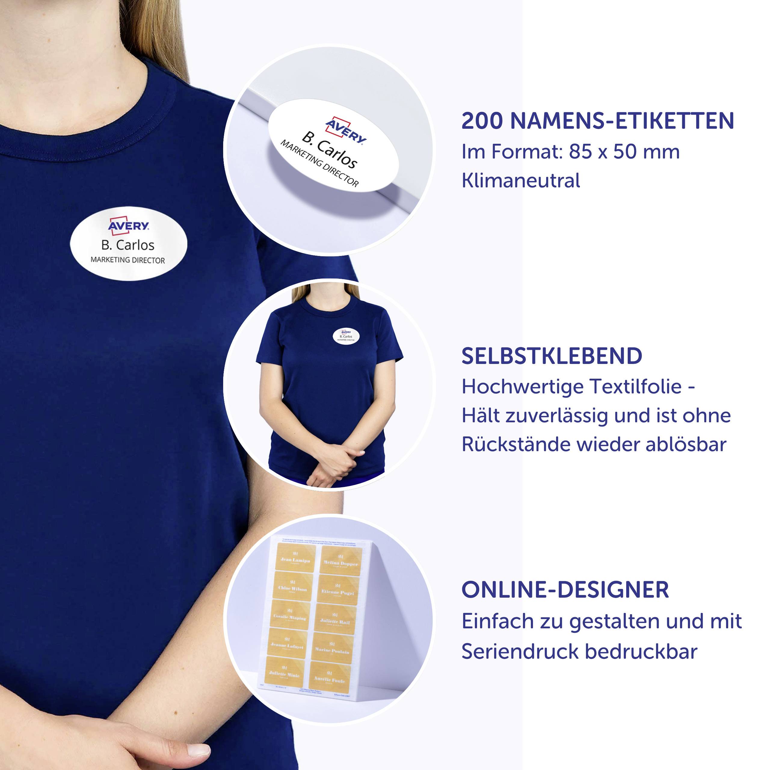 Avery-Zweckform J4882-20 Płytka opisowa Kennzeichnungsetiketten (S x W) 85 mm x 50 mm 200 szt.-7