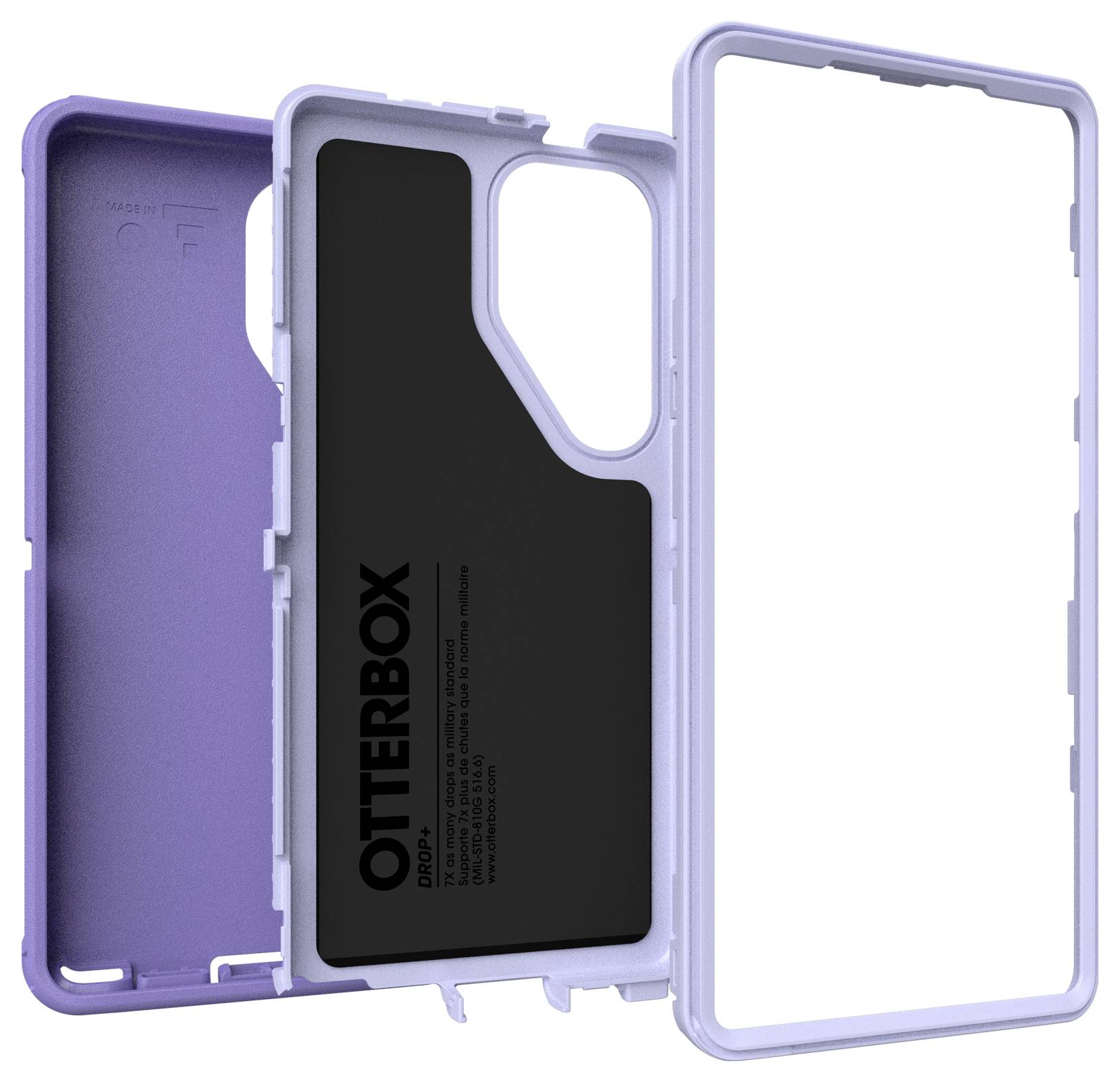 Etui na smartfona Lila firmy OtterBox, składające się z dwóch części: powłoki zewnętrznej i wewnętrznej, zapewnia ochronę urządzenia.