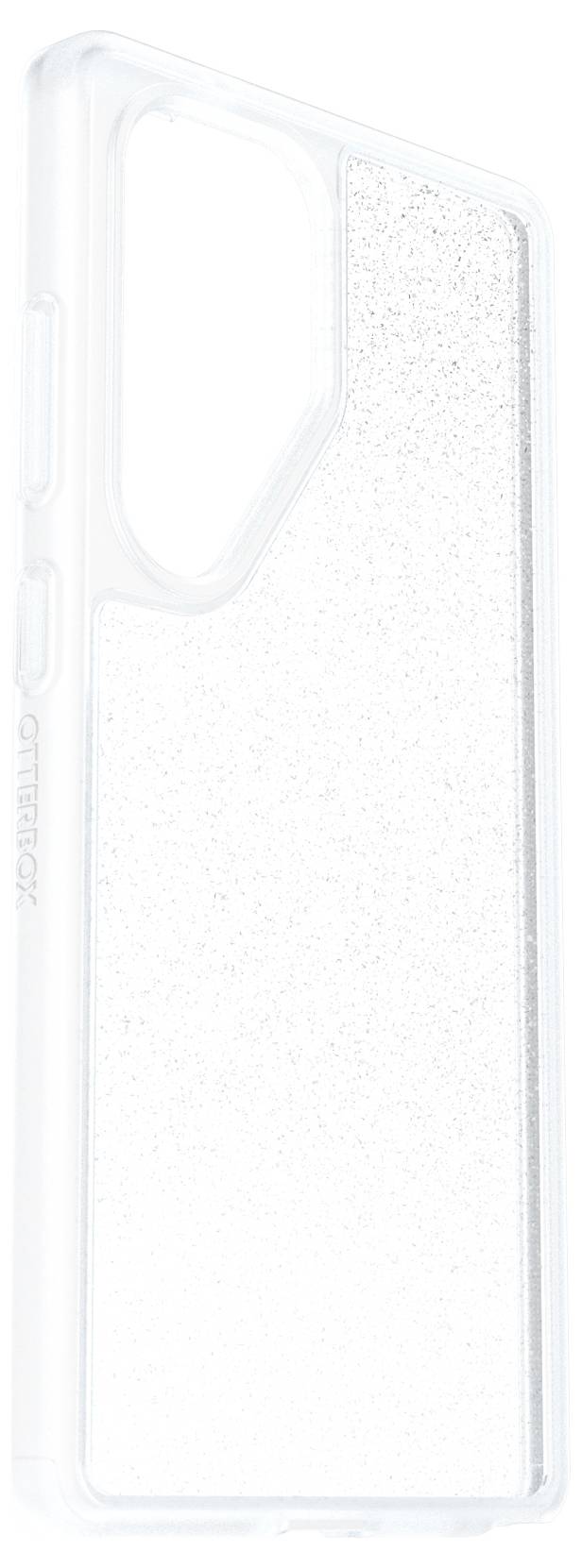 Przezroczyste etui na telefon z efektem brokatu, dopasowane do smartfona.