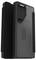 Czarna, wytrzymała obudowa do telefonu z wycięciem na aparat i osłoną ekranu, z widocznymi przyciskami bocznymi i strukturalnym wzorem.