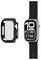 Smartwatch z czarnym paskiem wyświetla godzinę 10:09 na ekranie. Obok znajduje się dopasowane czarne etui ochronne.