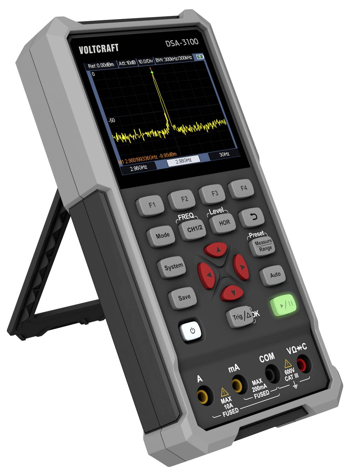 Ручний осцилограф VOLTCRAFT DSA-3100, 100 МГц, 500 Мвиб/с