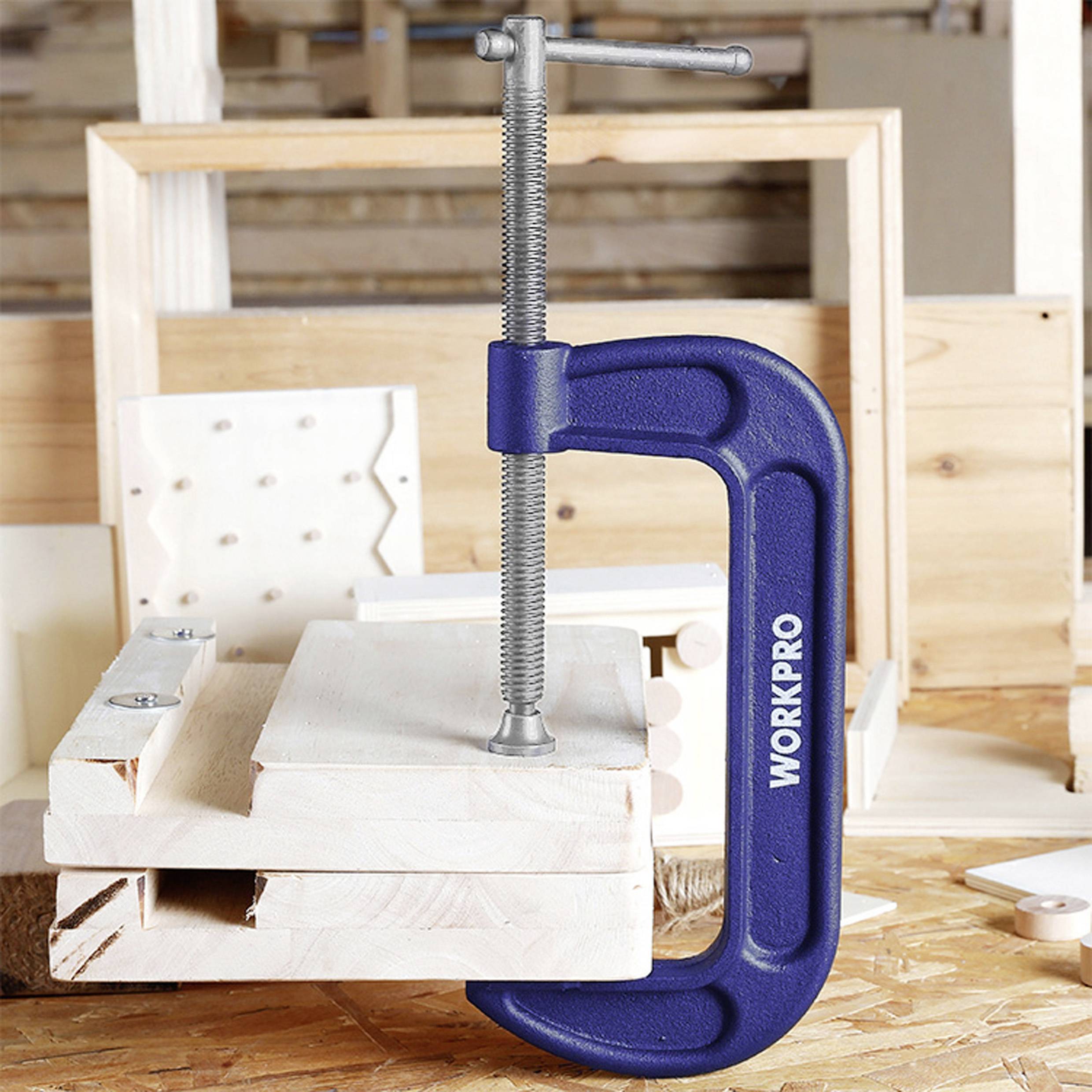 Затискач WorkPro WP232020 Максимальна ширина затискання: 150 мм Довжина виробу: 280 мм Подача: 150 мм