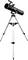 Czarny teleskop na srebrnym statywie, odpowiedni do obserwacji nieba.