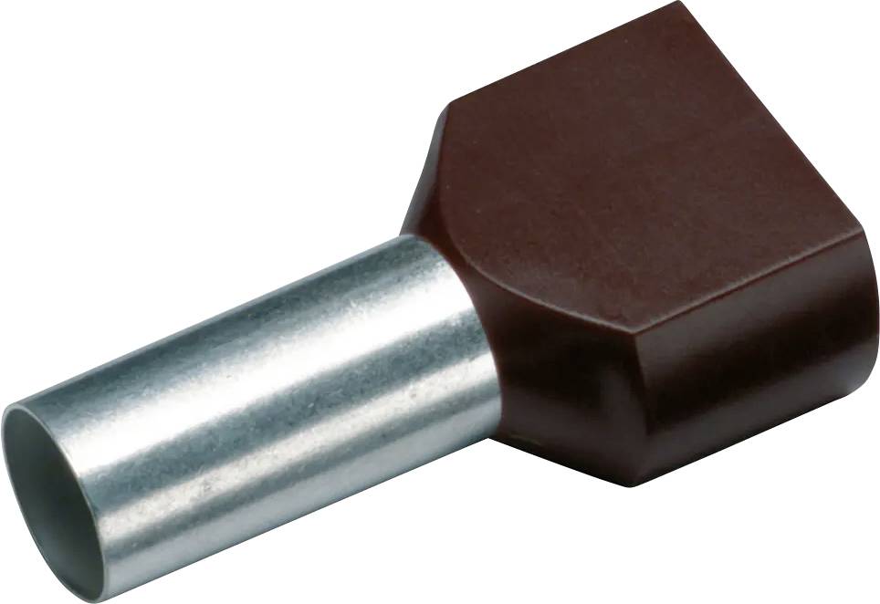 Cimco 187708 Двойная клемма Zw.Aderendh.2x1,5мм² x 12мм, черная, с частичной изоляцией, 1,5 мм² x 12 мм, 100 шт.