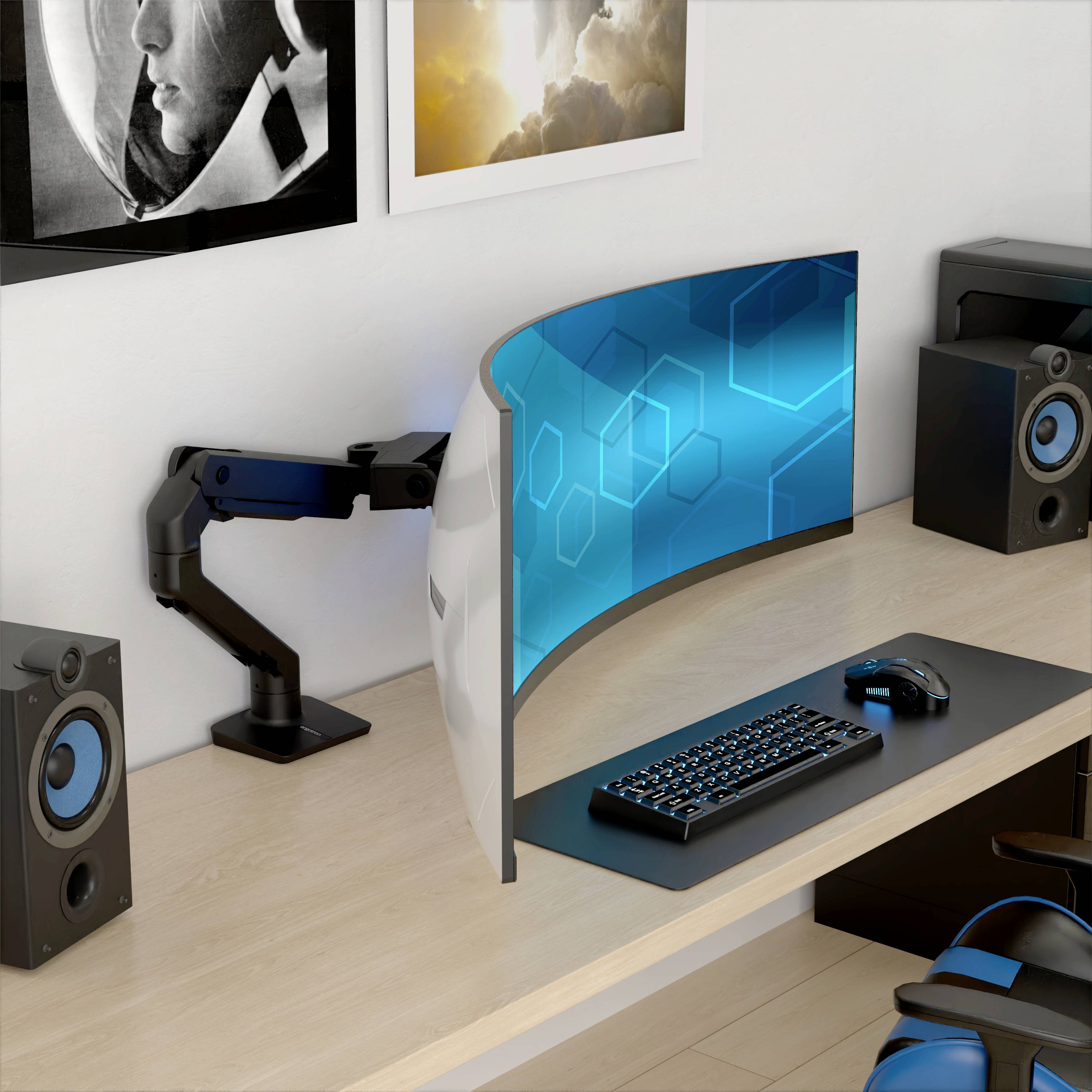 Ergotron 45-693-224 Uchwyt stołowy telewizora 144,8 cm (57") z regulowaną wysokością, Uchylny-5