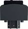 Czarny, prostokątny element z zaokrągloną górną powierzchnią i kilkoma punktami mocowania poniżej, prawdopodobnie urządzenie techniczne.