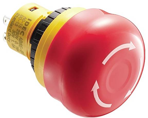 Аварійний вимикач Idec AB6E-3BV01PTRM серії AB6E, 250 В, 1 шт.