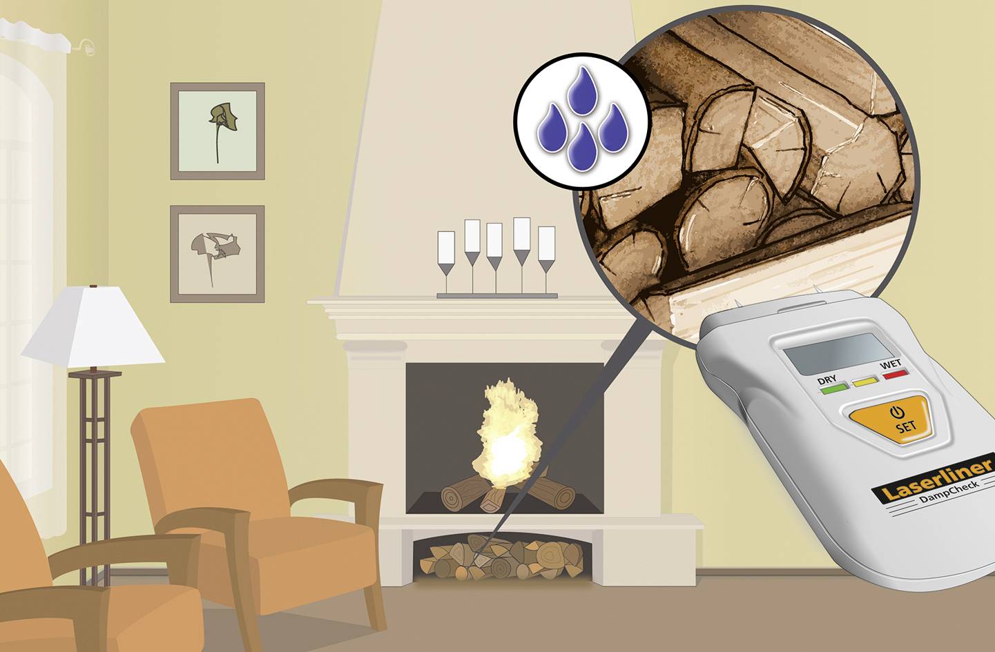 Будівельний гігрометр Laserliner DampCheck