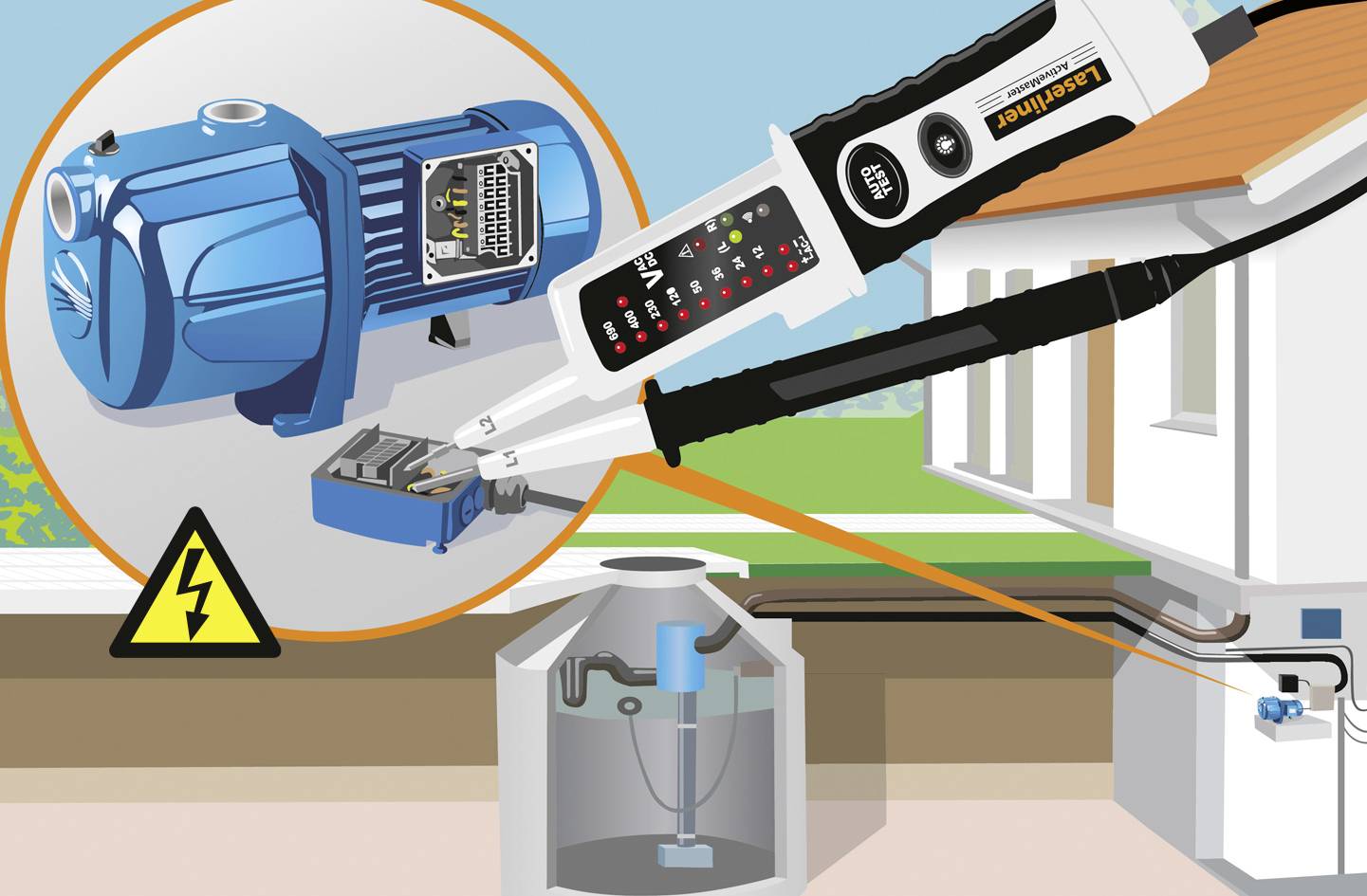 Вимірювач напруги та цілісності кола Laserliner ActiveMaster