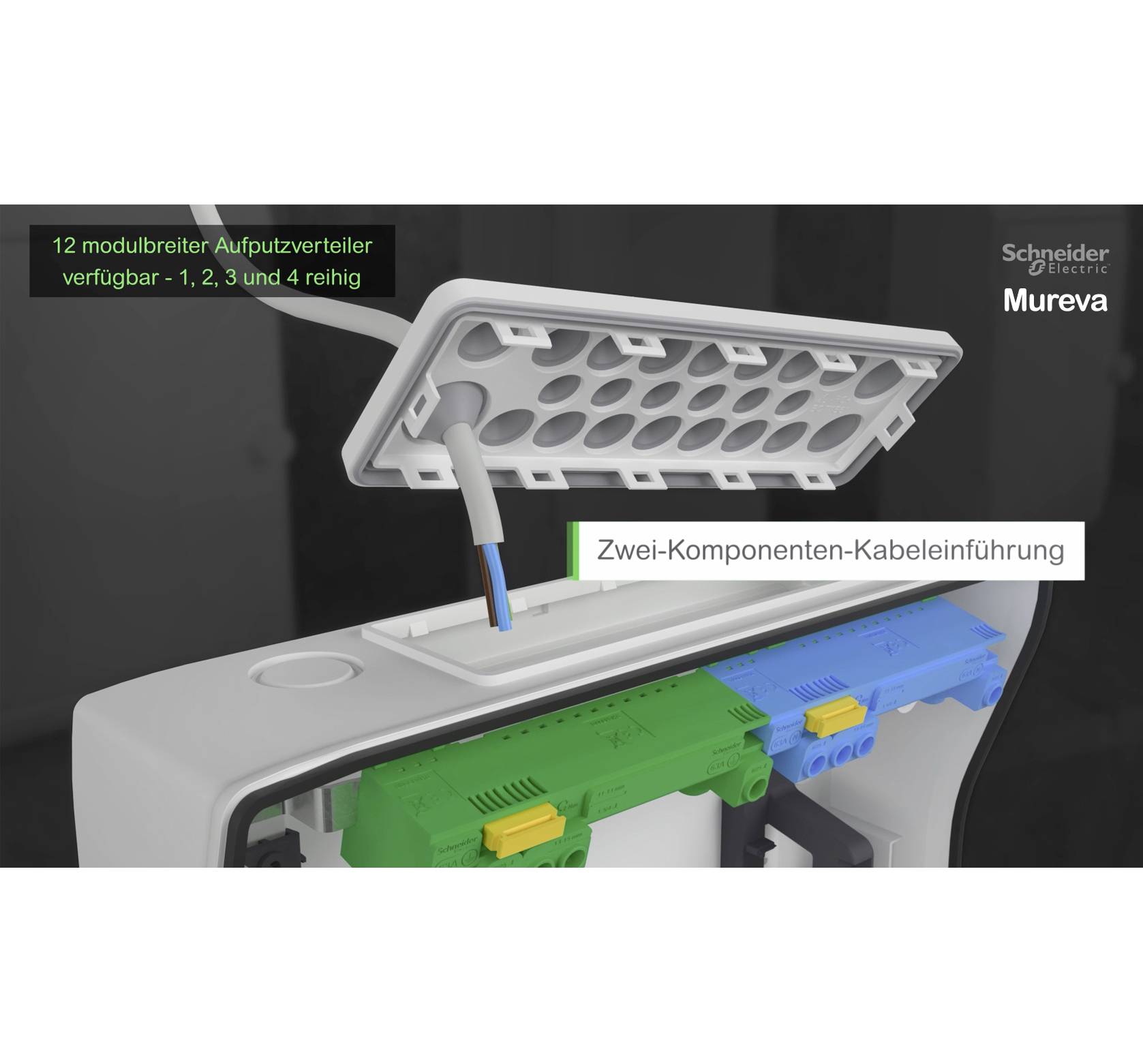 Розподільник Schneider Electric Mureva 13431DE вологостійкий, 340 мм x 378 мм x 164 мм, 1 шт.