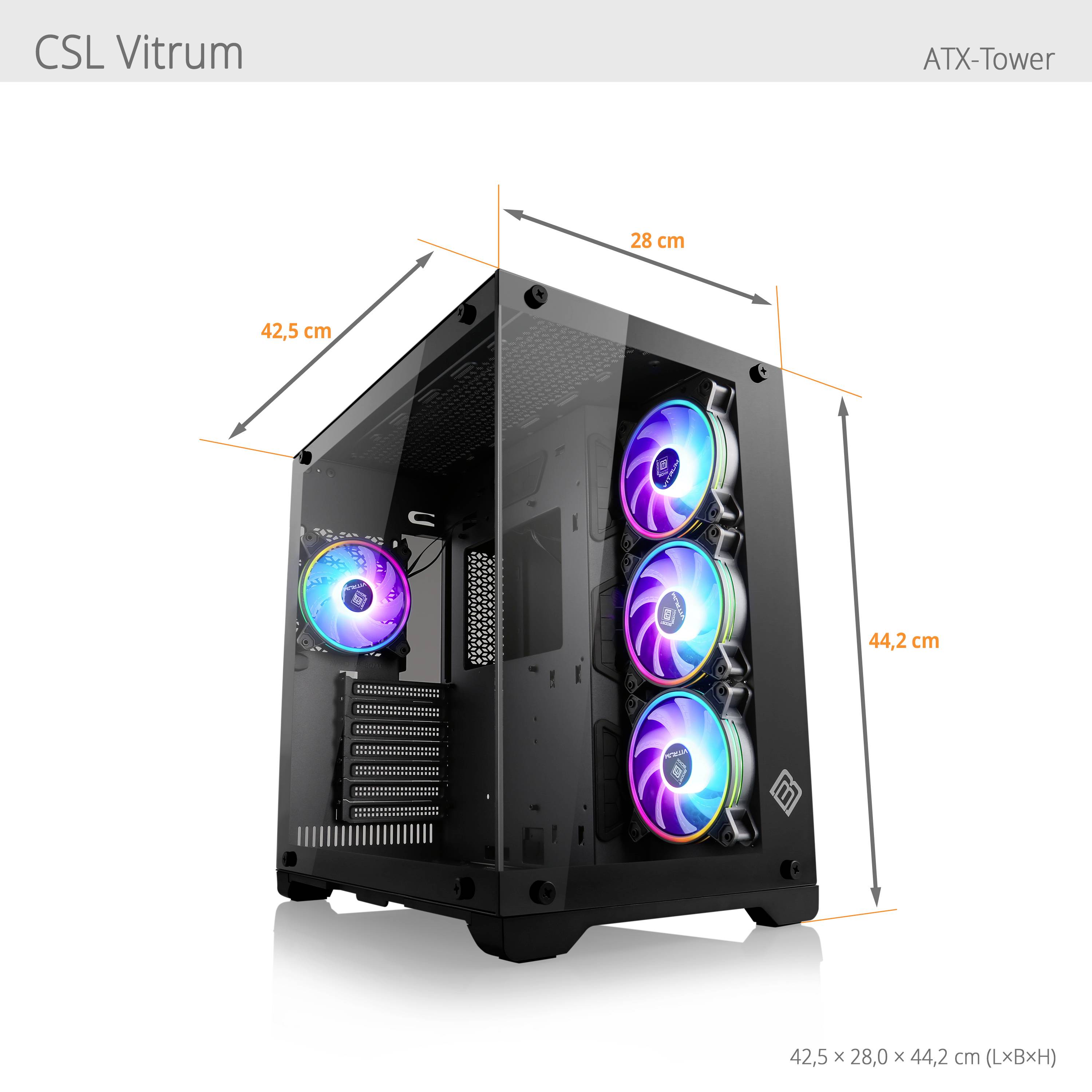 CSL Computer Komputer gamingowy Gaming PC M11880H AMD Ryzen 7 9700X 5.5 GHz 32 GB RAM 2000 GB SSD Nvidia GeForce RTX™ 50-5
