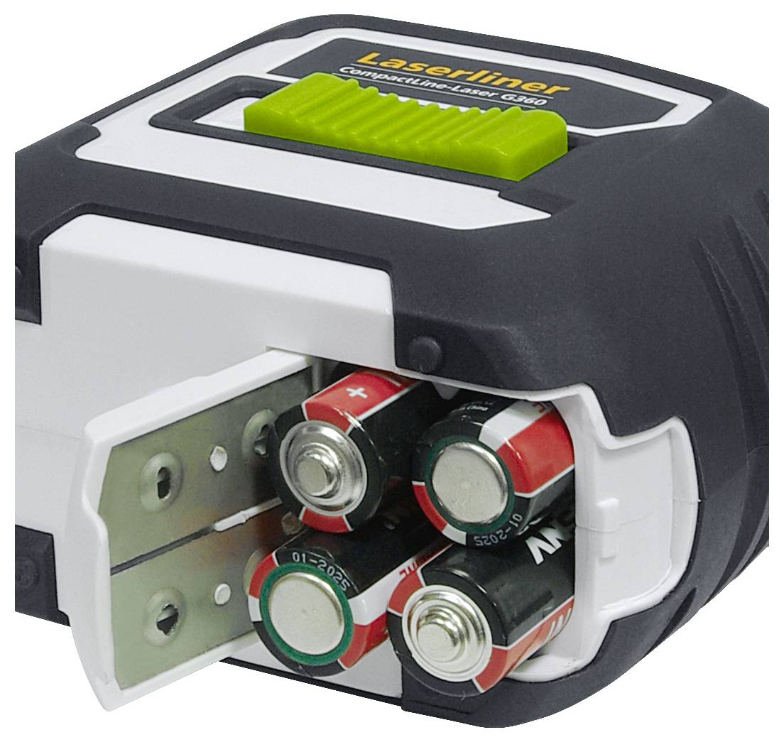 Лазерний нівелір Laserliner CompactLine-Laser G360 036.16 з перехресним розташуванням ліній. Максимальна дальність дії: 30 м.