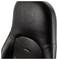 Czarny fotel gamingowy ze skóry z wytłoczonym logo na zagłówku oraz napisem 'noblechairs'. Elegancki, ergonomiczny design.